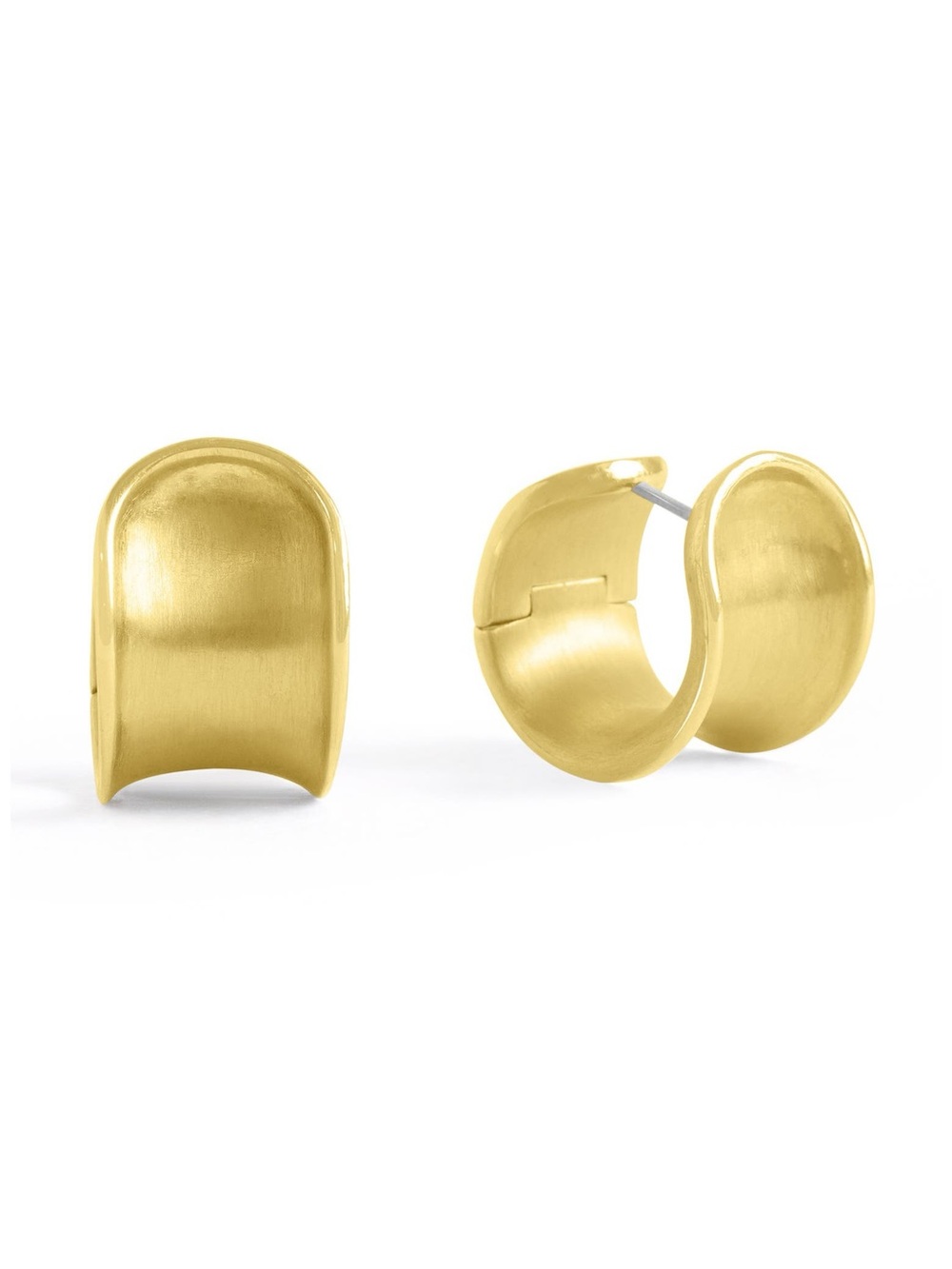 Dean Davidson Sol Huggie Hoop Earrings 22k Brushed Gold Finish 3/4”
